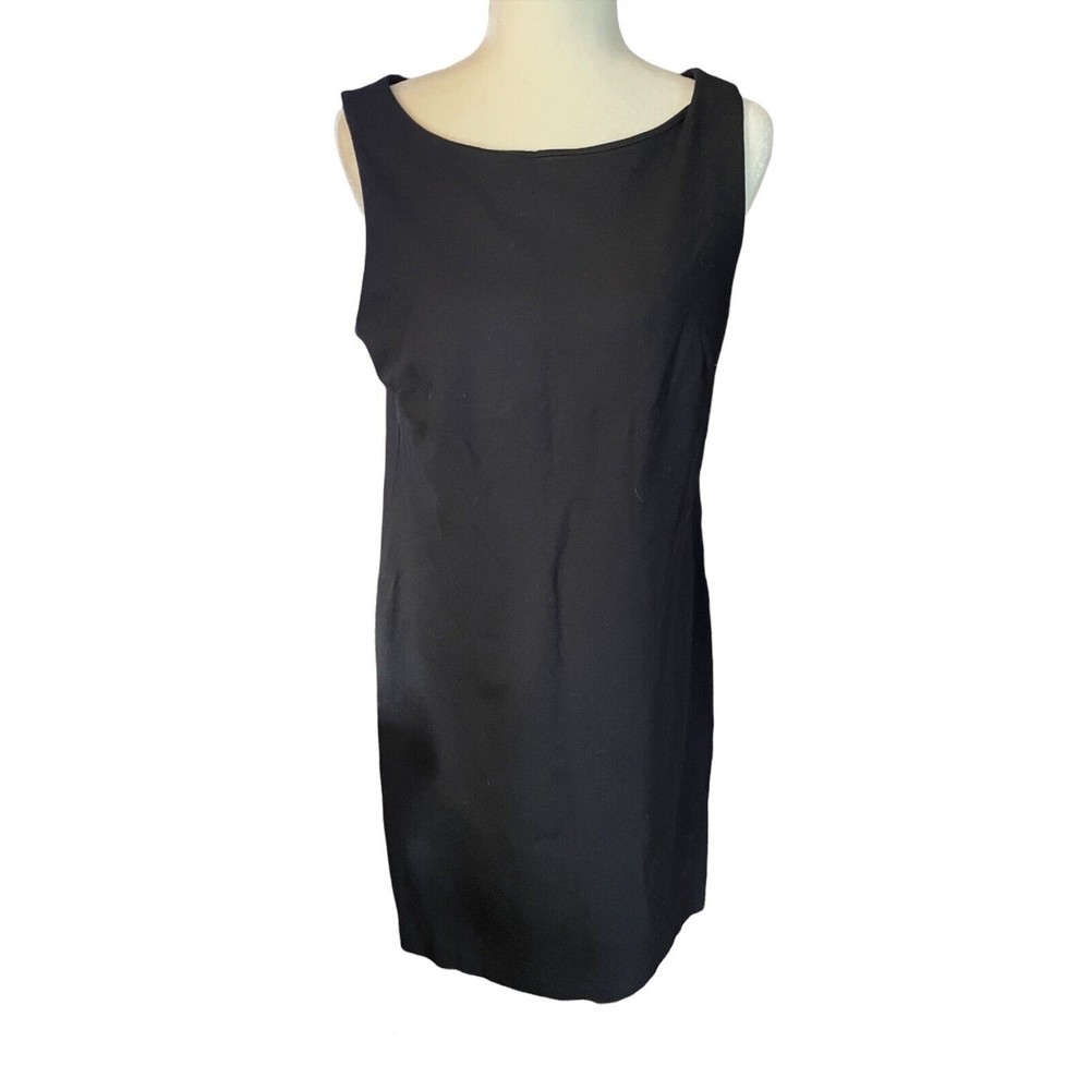 Land’s End Black Sheath Dress sleeveless size 12